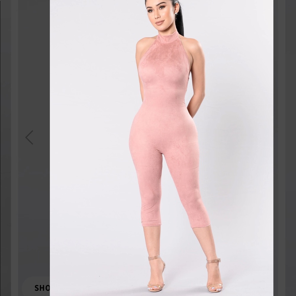 Shattered Glass Jumpsuit - Blush